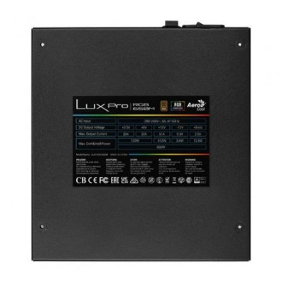 Fuente de Alimentación Aerocool LUXPRO RGB650M/ 650W/ Ventilador 14cm/ 80 Plus Bronze