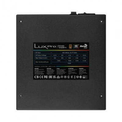 Fuente de Alimentación Aerocool LUXPRO RGB750M/ 750W/ Ventilador 14cm/ 80 Plus Bronze