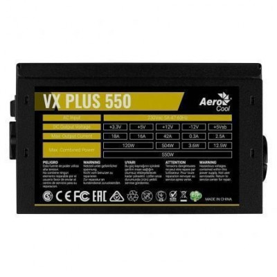 Fuente de Alimentación Aerocool VX Plus 550/ 550W/ Ventilador 12cm