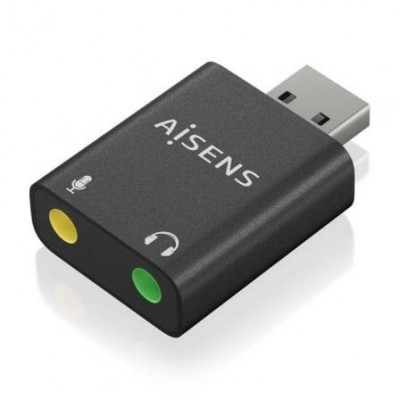 Tarjeta de Sonido Aisens A106-0768/ USB Macho - 2xJack 3.5 Hembra