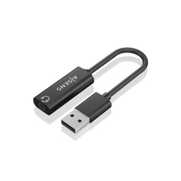 Tarjeta de Sonido Aisens A106-0770/ USB Macho - Jack 3.5 Hembra