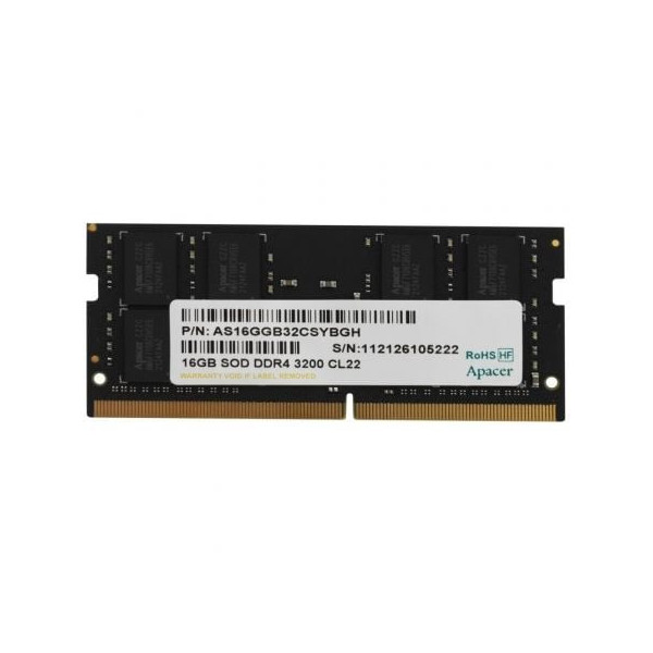 Memoria RAM Apacer ES.16G21.GSH 16GB/ DDR4/ 3200MHz/ 1.2V/ CL22/ SODIMM