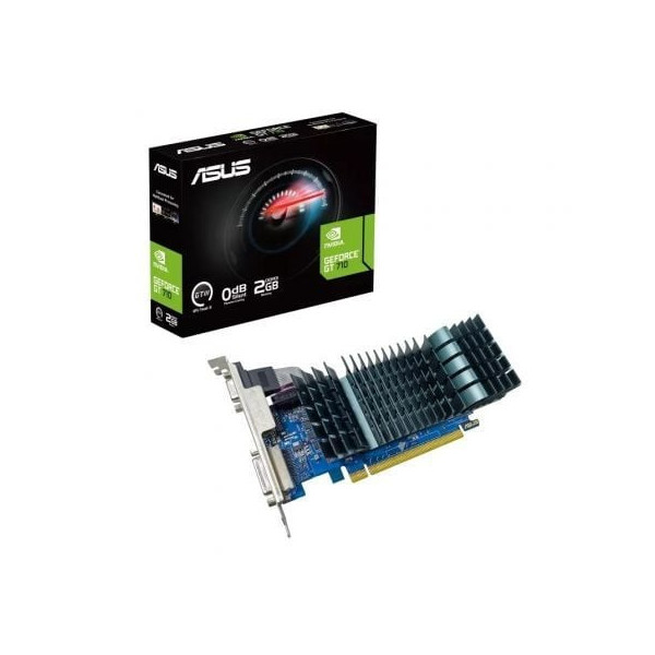 Tarjeta Gráfica Asus GeForce GT 710 EVO/ 2GB DDR3/ Compatible con Perfil Bajo