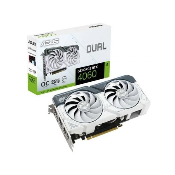 Tarjeta Gráfica Asus Dual GeForce RTX 4060 OC White Edition/ 8GB GDDR6