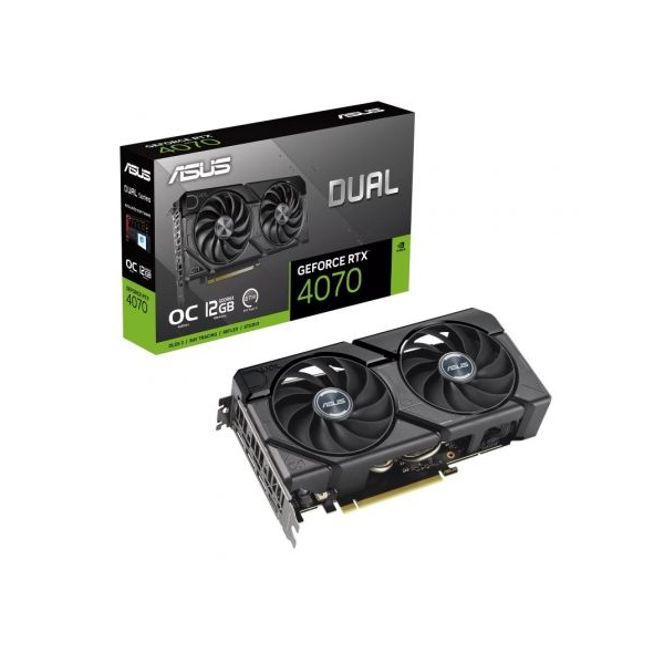 Tarjeta Gráfica Asus Dual GeForce RTX 4070 EVO OC Edition/ 12GB GDDR6X