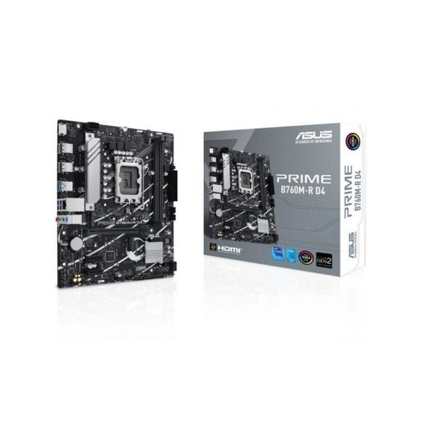 Placa Base Asus PRIME B760M-R D4 Socket 1700/ Micro ATX