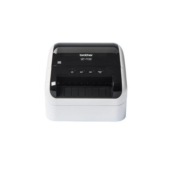 Impresora de Etiquetas Brother QL-1100C/ Térmica/ Ancho etiqueta 103mm/ USB/ Blanca y Negra