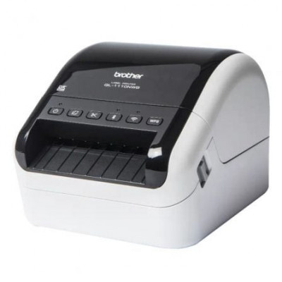 Impresora de Etiquetas Brother QL-1110NWBC/ Térmica/ Ancho etiqueta 103mm/ USB-WIFI-Bluetooth-Ethernet/ Blanca y Negra