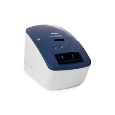 Impresora de Etiquetas Brother QL-600B/ Térmica/ Ancho etiqueta 62mm/ USB/ Azul y Blanca