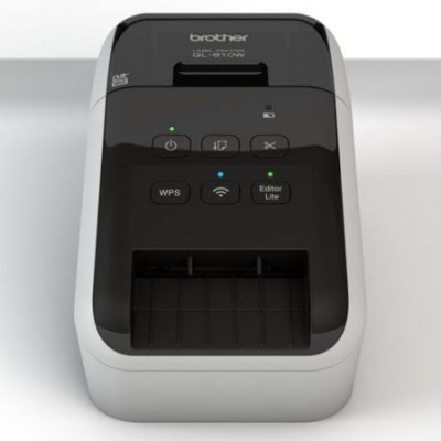 Impresora de Etiquetas Brother QL-810WC/ Térmica/ Ancho etiqueta 62mm/ USB-WiFi/ Blanca y Negra