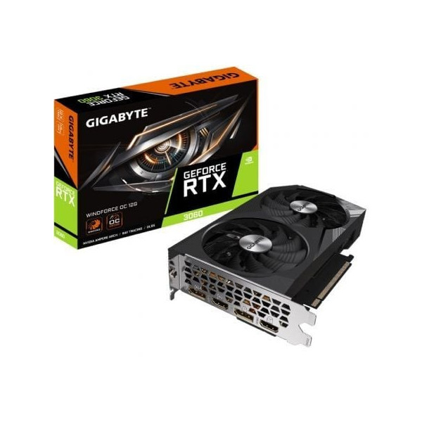 Tarjeta Gráfica Gigabyte GeForce RTX 3060 WindForce OC 12G/ 12GB GDDR6/ LHR