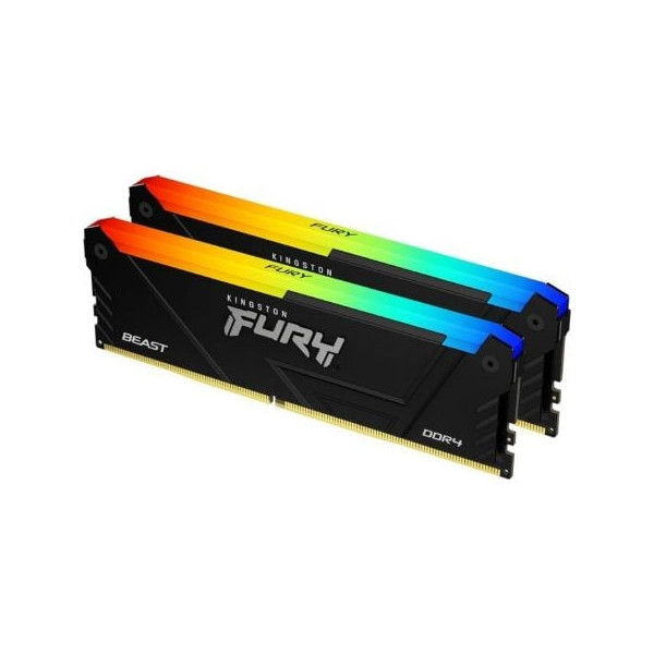 Memoria RAM Kingston FURY Beast RGB 2 x 16GB/ DDR4/ 3200MHz/ 1.35V/ CL16/ DIMM