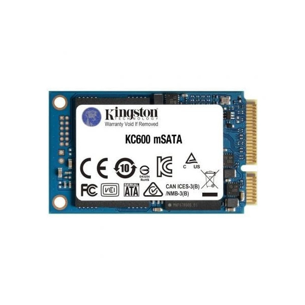 Disco SSD Kingston KC600 256GB/ mSATA/ Full Capacity