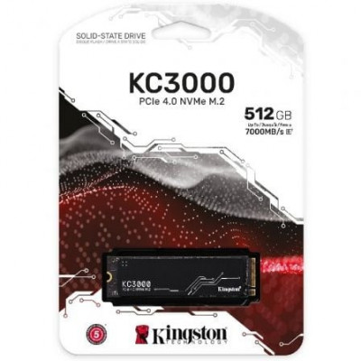 Disco SSD Kingston KC3000 512GB/ M.2 2280 PCIe 4.0/ con Disipador de Calor/ Full Capacity