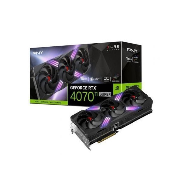 Tarjeta Gráfica PNY GeForce RTX 4070 Ti SUPER XLR8 Gaming VERTO EPIC-X RGB OC Triple Fan/ 16GB GDDR6X