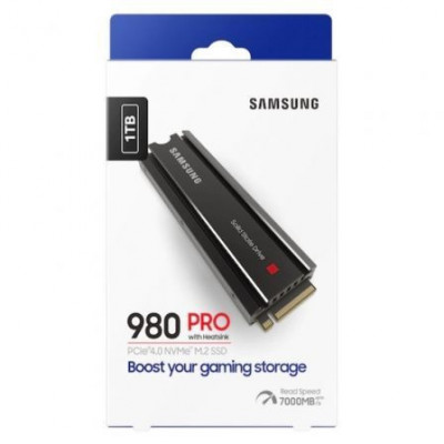 Disco SSD Samsung 980 PRO 1TB/ M.2 2280 PCIe 4.0/ con Disipador de Calor/ Compatible con PS5 y PC/ Full Capacity