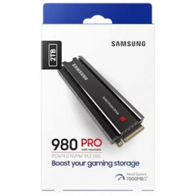 Disco SSD Samsung 980 PRO 2TB/ M.2 2280 PCIe 4.0/ con Disipador de Calor/ Compatible con PS5 y PC/ Full Capacity