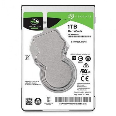 Disco Duro Seagate BarraCuda 1TB/ 2.5"/ SATA III/ 128MB