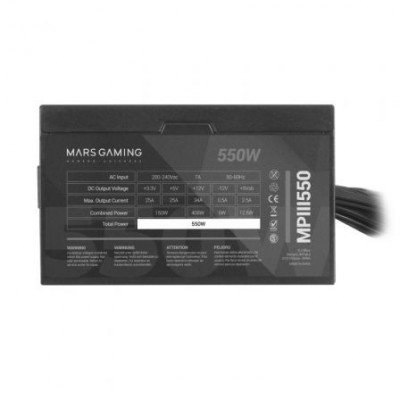 Fuente de Alimentación Mars Gaming MPIII550/ 550W/ Ventilador 12cm