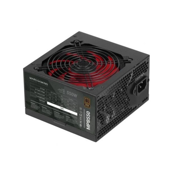 Fuente de Alimentación Mars Gaming MPB550/ 550W/ Ventilador 12cm/ 80 Plus Bronze