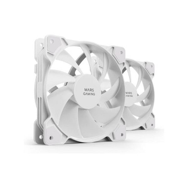 Pack 2 Ventiladores Mars Gaming MF-PROX2 / 12cm/ Blanco