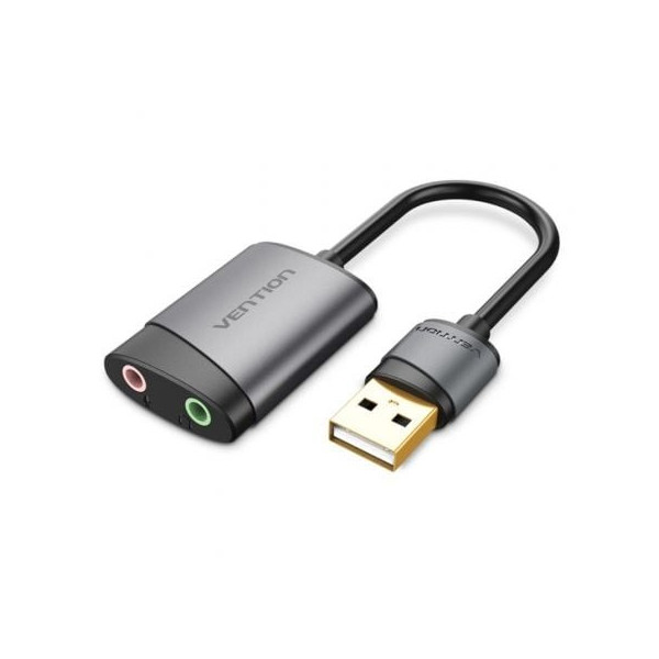 Tarjeta de Sonido Vention CDKHB/ USB Macho - 2xJack 3.5 Hembra