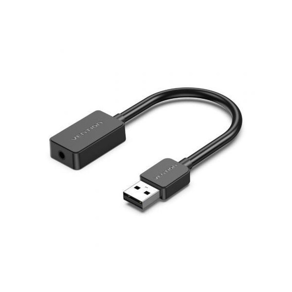 Tarjeta de Sonido Vention CDZB0/ USB Macho - 1x Jack 3.5 Hembra