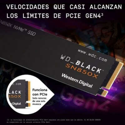 Disco SSD Western Digital WD Black SN850X 4TB/ M.2 2280 PCIe 4.0/ Full Capacity