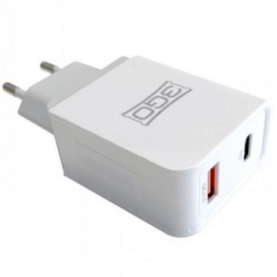 Cargador de Pared 3GO ALMUSBCQC3/ 1xUSB/ 1xUSB Tipo-C/ 18W