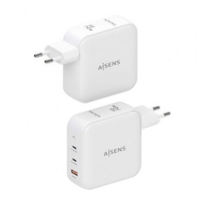 Cargador Gan de Pared Aisens ASCH-140W3P030-W/ 2xUSB Tipo-C/ 1xUSB/ 140W