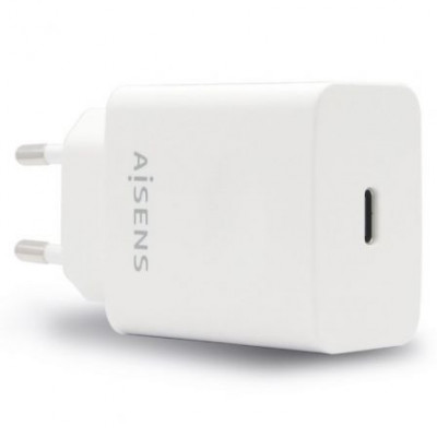 Cargador de Pared Aisens ASCH-1PD20-W/ 1xUSB Tipo-C/ 20W