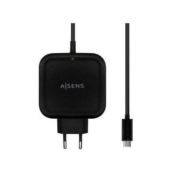 Cargador de Pared Aisens ASCH-1PD65WL-BK/ 1xUSB Tipo-C/ 65W