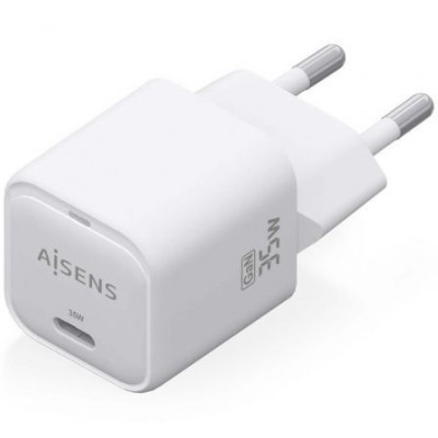 Cargador Gan de Pared Aisens ASCH-35W1P022-W/ 1xUSB Tipo-C/ 35W