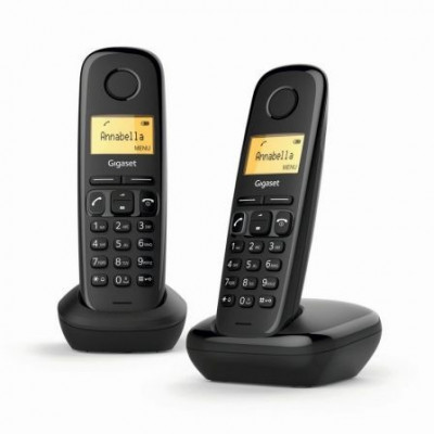 Teléfono Inalámbrico Gigaset A170/ Pack DUO/ Negro