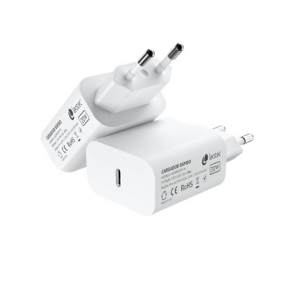 Cargador de Pared Leotec LECSPH20W1W/ 1xUSB Tipo-C/ 20W