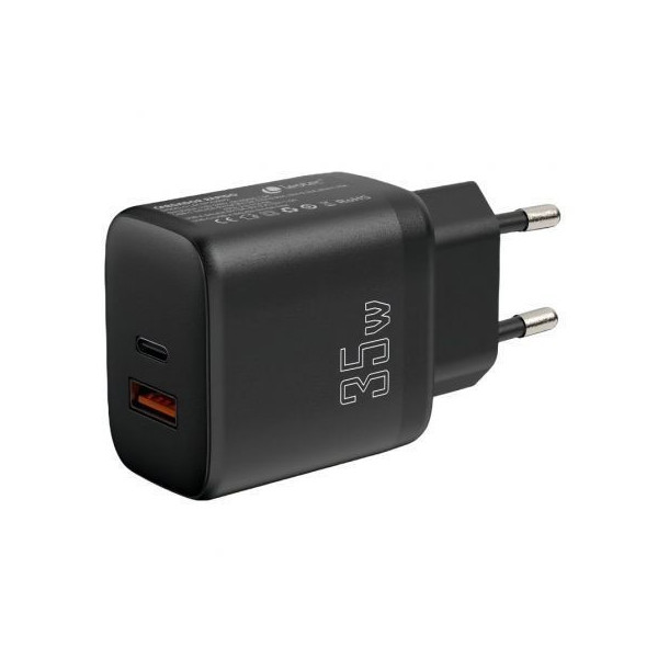 Cargador de Pared Leotec LECSPH35W2/ 1xUSB Tipo-C/ 1xUSB/ 35W