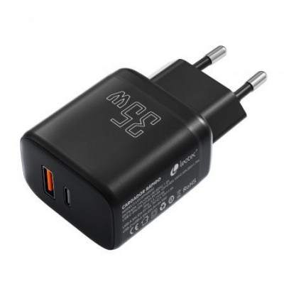 Cargador de Pared Leotec LECSPH35W2/ 1xUSB Tipo-C/ 1xUSB/ 35W