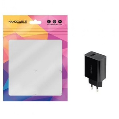 Cargador de Pared Nanocable 10.10.2004/ 1xUSB/ 2.1A/ Negro