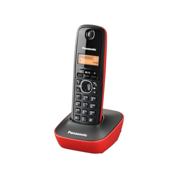 Teléfono Inalámbrico Panasonic KX-TG1611/ Negro y Rojo