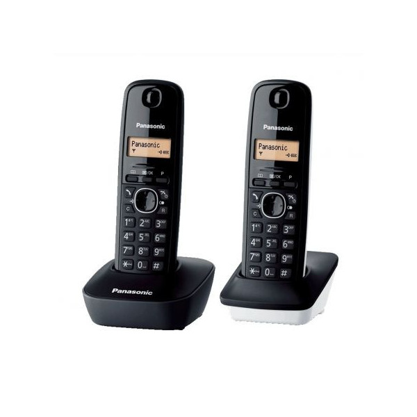 Teléfono Inalámbrico Panasonic KX-TG1612SP1/ Pack DUO/ Negro