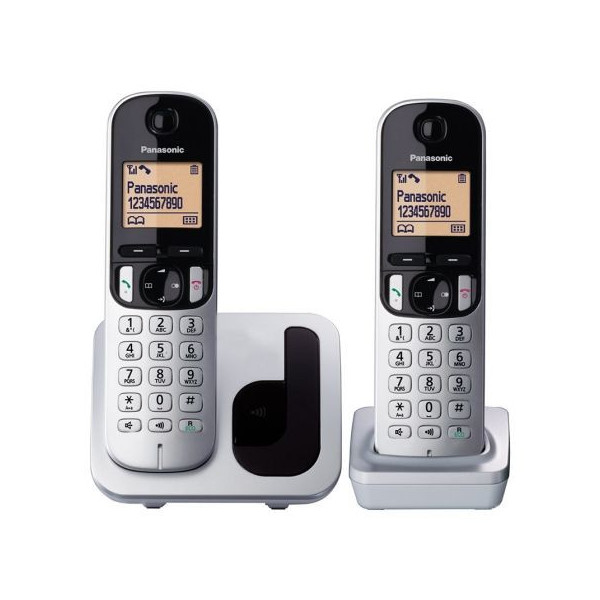 Teléfono Inalámbrico Panasonic KX-TGC212PL/ Pack DUO/ Plata