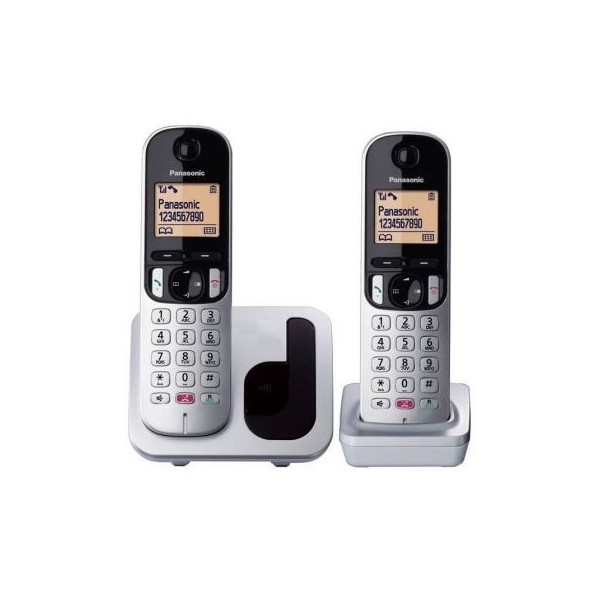 Teléfono Inalámbrico Panasonic KX-TGC252SPS/ Pack DUO/ Plata