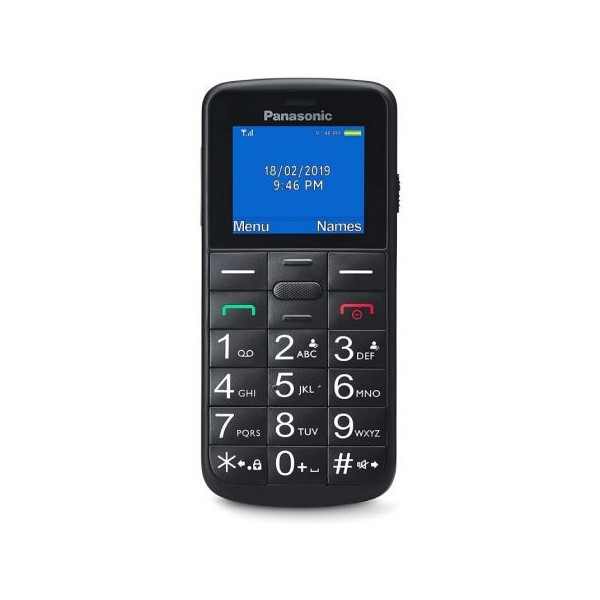 Teléfono Móvil Panasonic KX-TU110EXB para Personas Mayores/ Negro