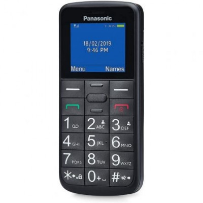 Teléfono Móvil Panasonic KX-TU110EXB para Personas Mayores/ Negro