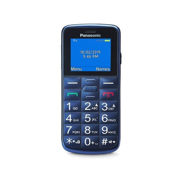 Teléfono Móvil Panasonic KX-TU110EXC para Personas Mayores/ Azul