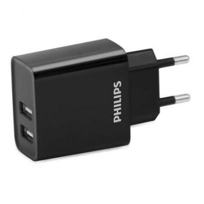 Cargador de Pared Philips DLP2610/ 2xUSB/ 15.5W