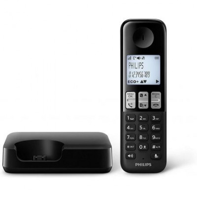 Teléfono Inalámbrico Philips D2501B/01/ Negro