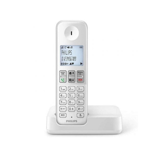 Teléfono Inalámbrico Philips D2501W/34/ Blanco