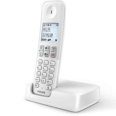 Teléfono Inalámbrico Philips D2501W/34/ Blanco