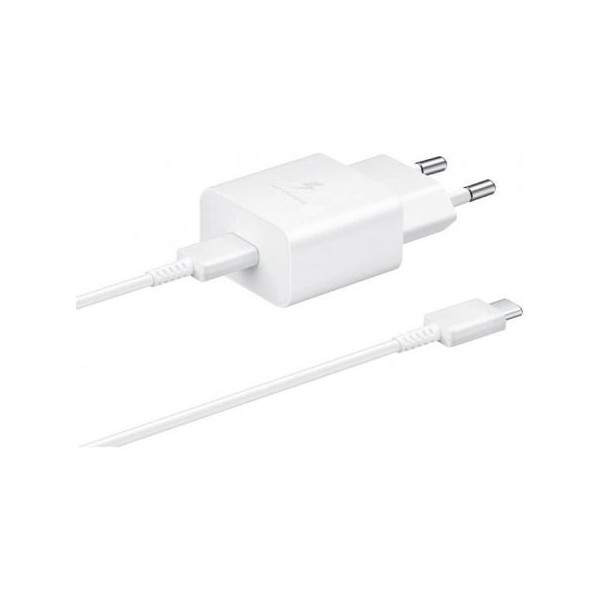 Cargador de Pared Samsung EP-T1510XWE/ 1xUSB Tipo-C + Cable USB Tipo-C/ 15W